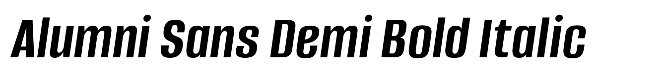 Alumni Sans Demi Bold Italic